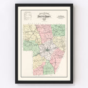 Fayette County Vintage Map 1913