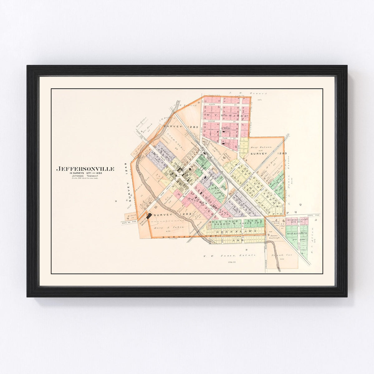 Jeffersonville Vintage Map 1913