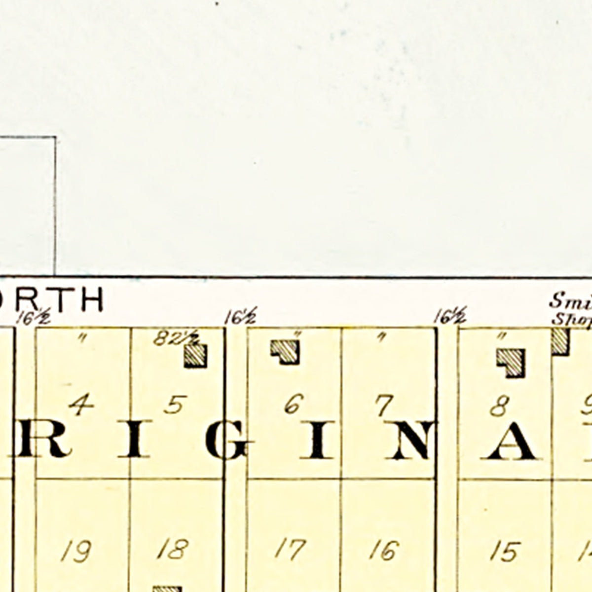 Restored historic details from the 1913 city map of Good Hope, Ohio