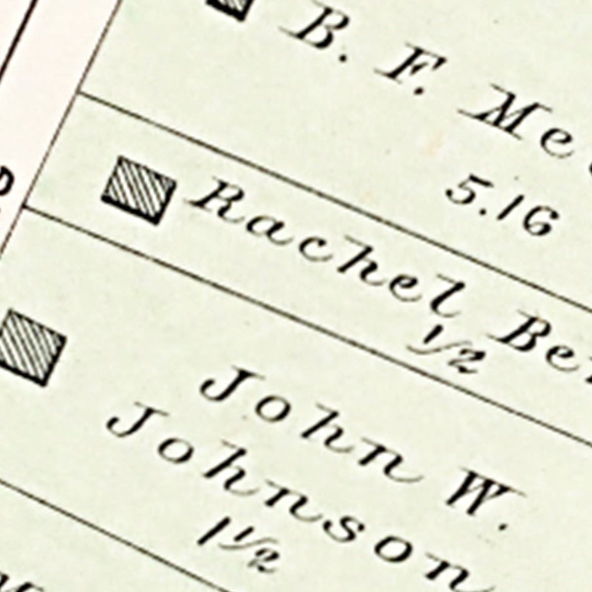 Restored historic details from the 1913 city map of Georgetown, Ohio