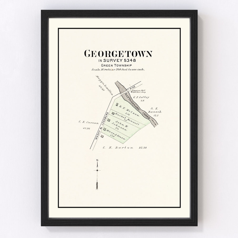 Georgetown Vintage Map 1913