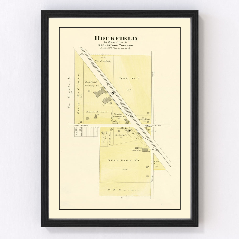 Rockfield Vintage Map 1915
