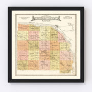 Saunders County Vintage Map 1916