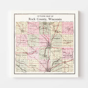 map of Rock County