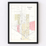 Clinton Vintage Map 1917