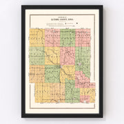 Guthrie County Vintage Map 1917