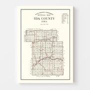 map of Ida County