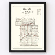 Ida County Vintage Map 1920