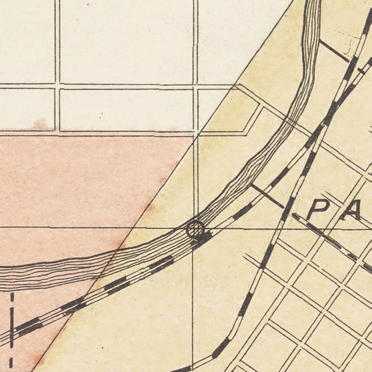 Restored historic details from the 1921 city map of Mankato, Minnesota