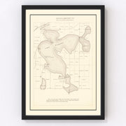 Lake Madison Vintage Map 1921