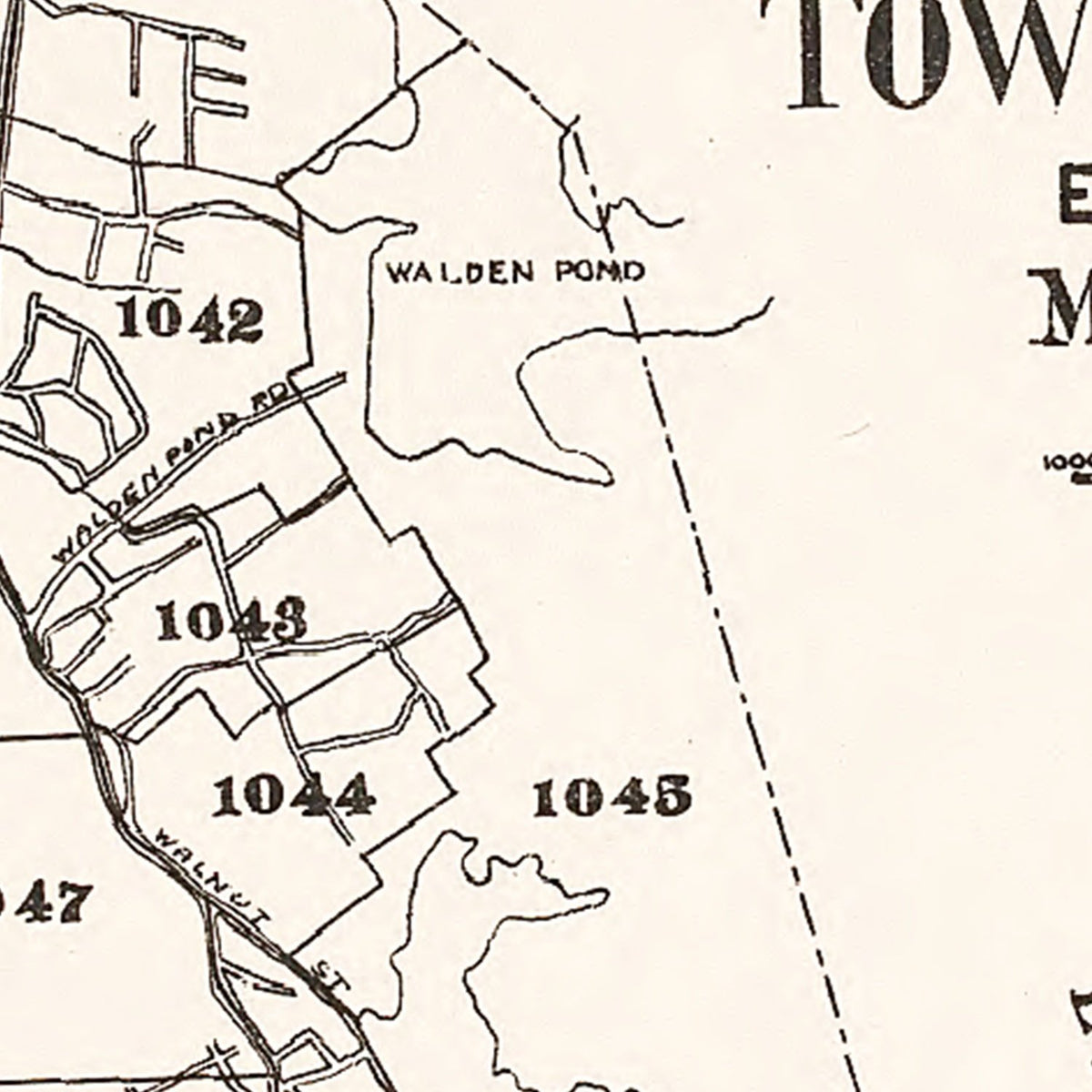 Restored historic details from the 1924 city map of Saugus, Massachusetts