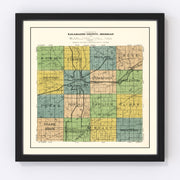 Kalamazoo County Vintage Map 1928
