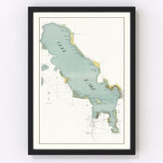 Gull Lake Vintage Map 1928