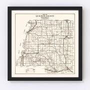 Le Sueur County Vintage Map 1928