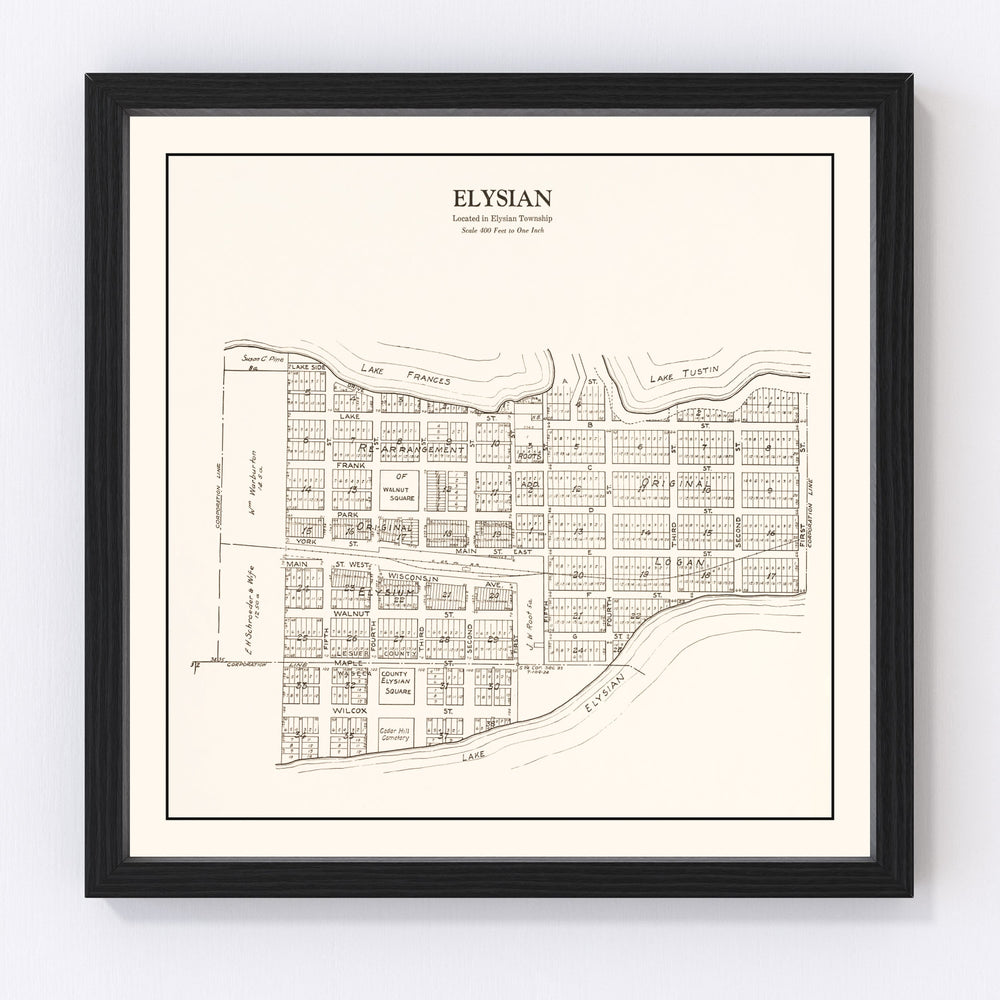 Elysian Vintage Map 1928