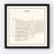 Elysian Vintage Map 1928