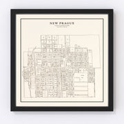 New Prague Vintage Map 1928