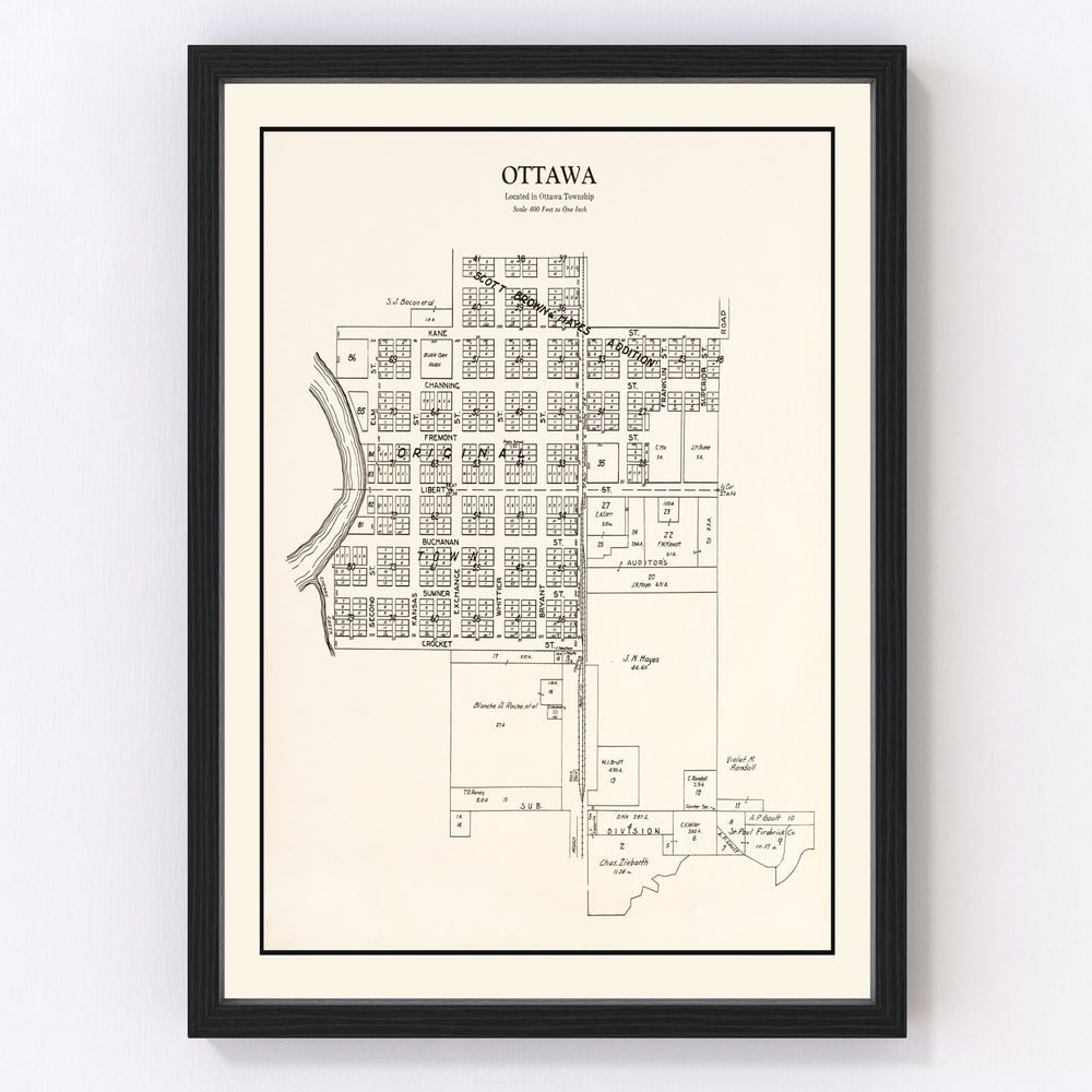 Ottawa Vintage Map 1928