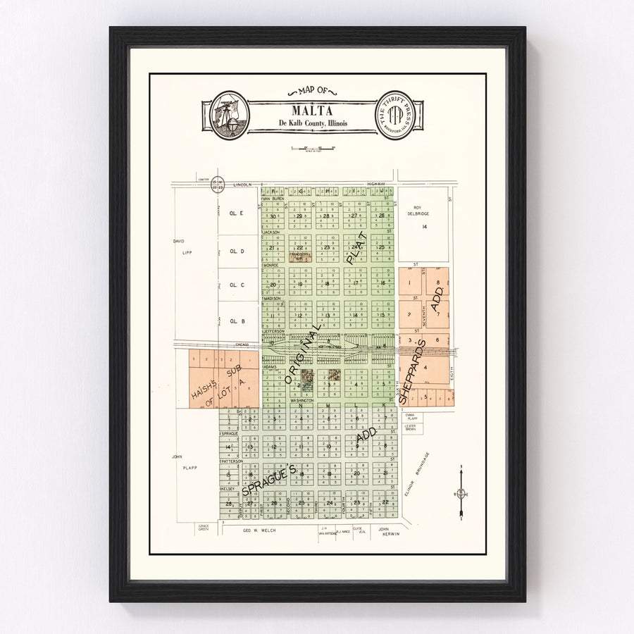 Malta Vintage Map 1929