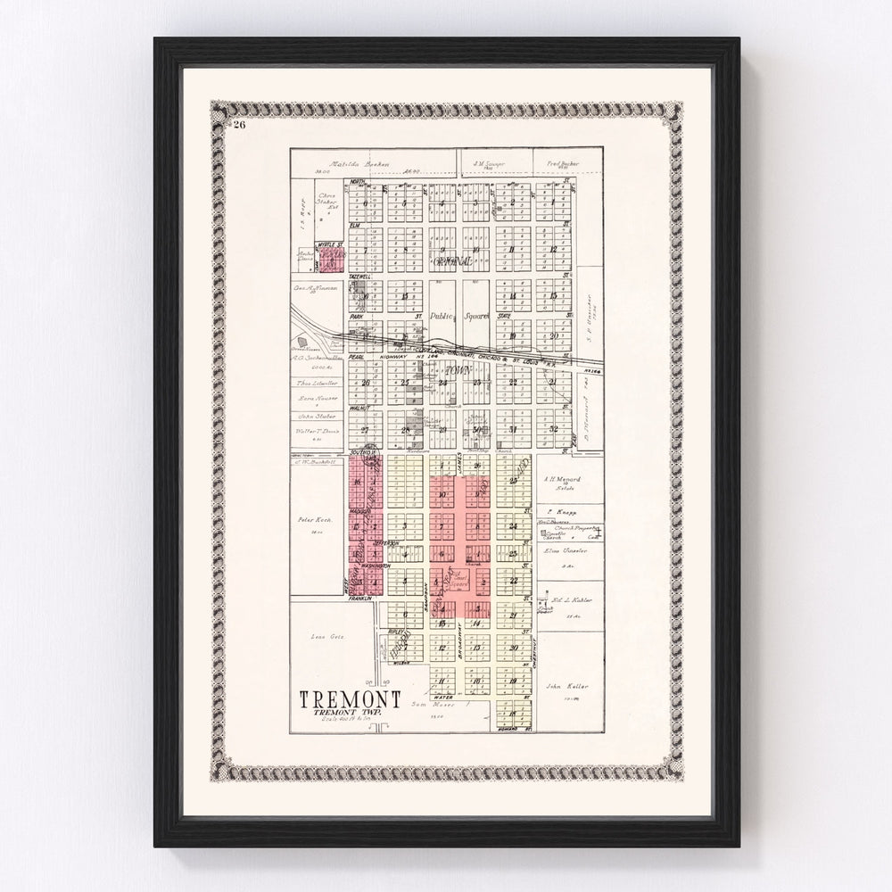 Tremont Vintage Map 1929