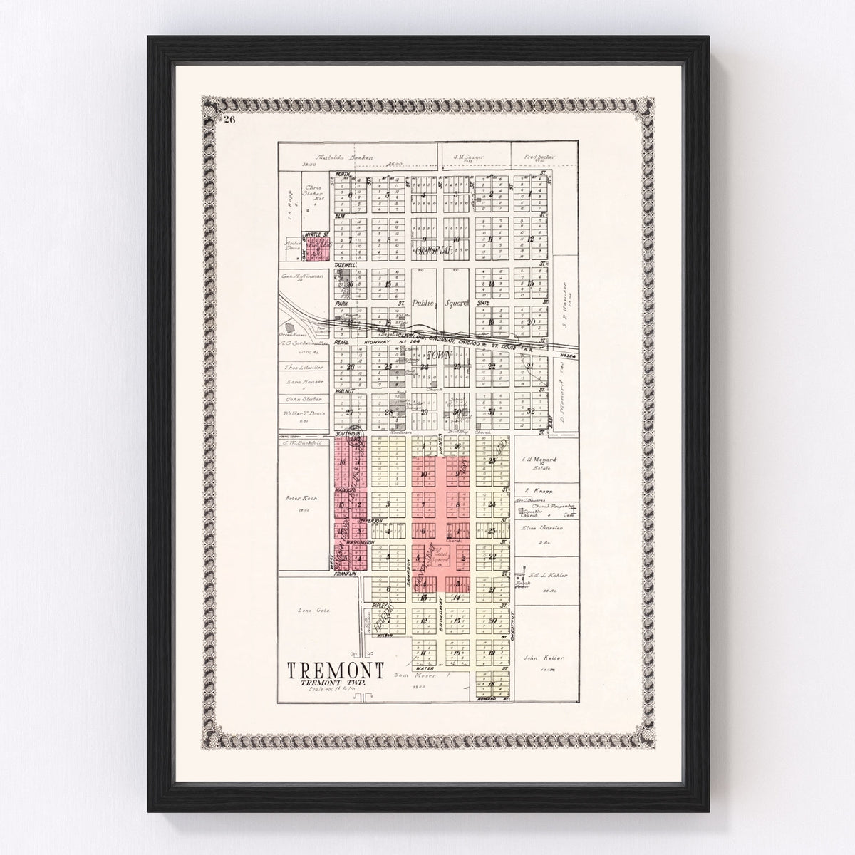 Tremont Vintage Map 1929
