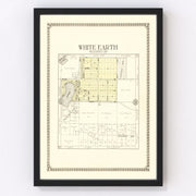 White Earth Vintage Map 1929