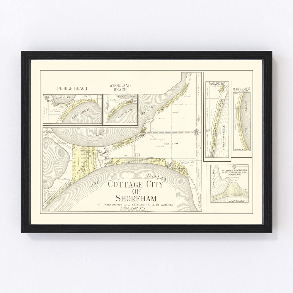 Shoreham Vintage Map 1929
