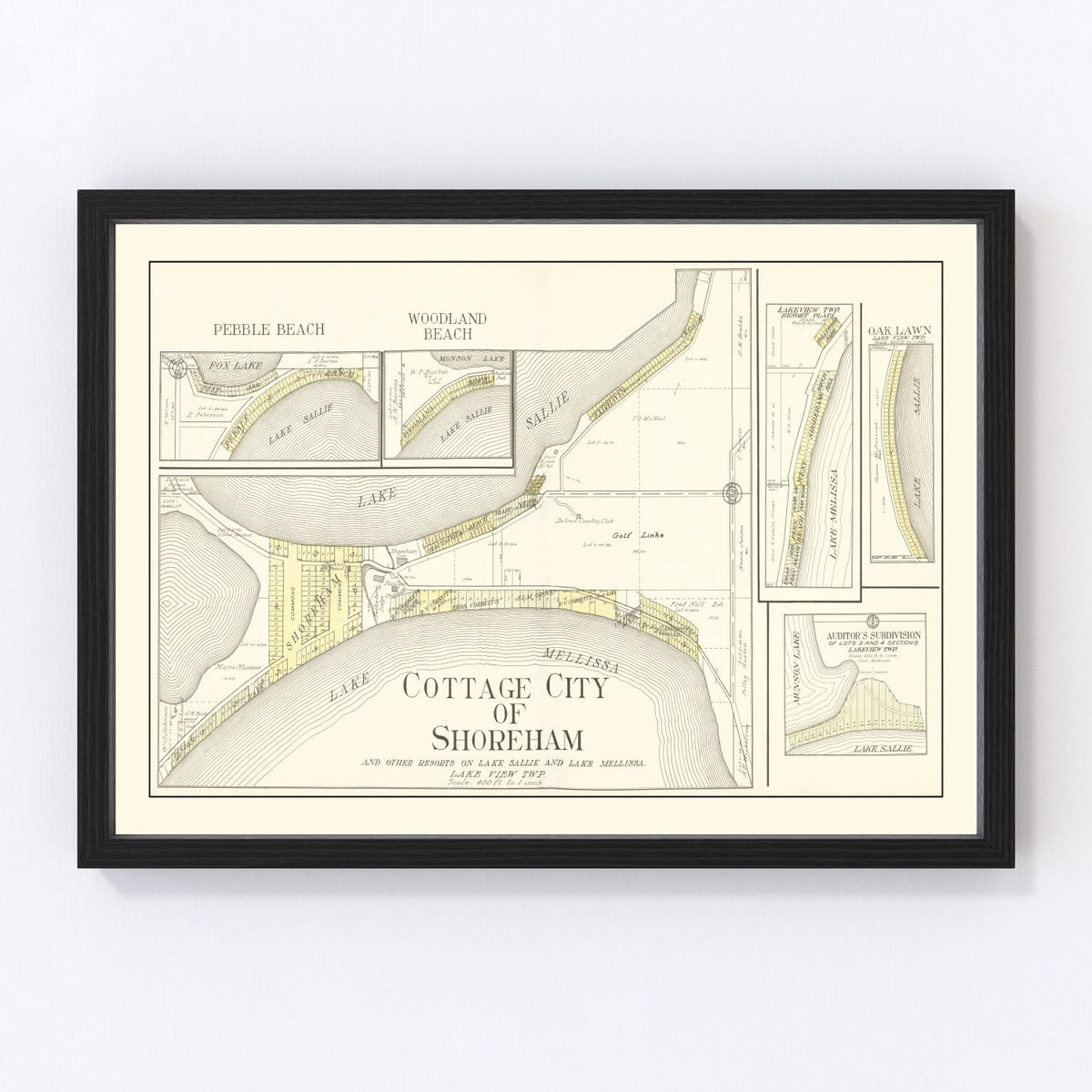 Shoreham Vintage Map 1929