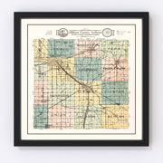 Elkhart County Vintage Map 1929