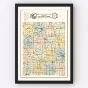 Green County Vintage Map 1931