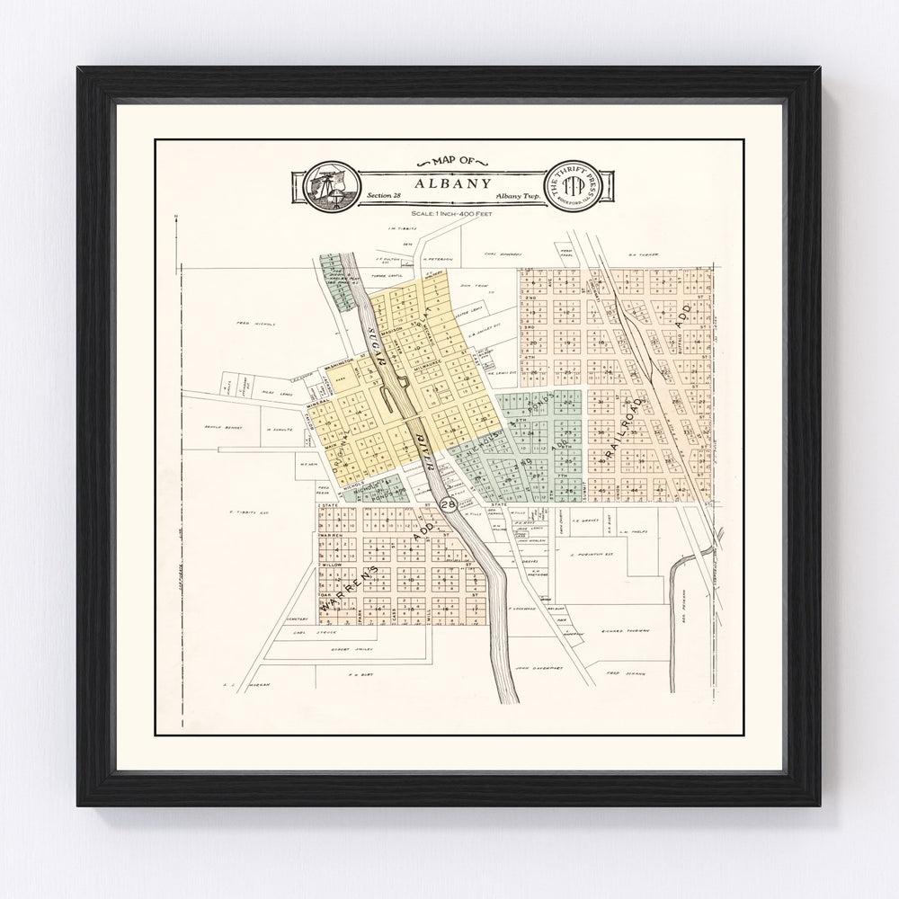 Albany Vintage Map 1931
