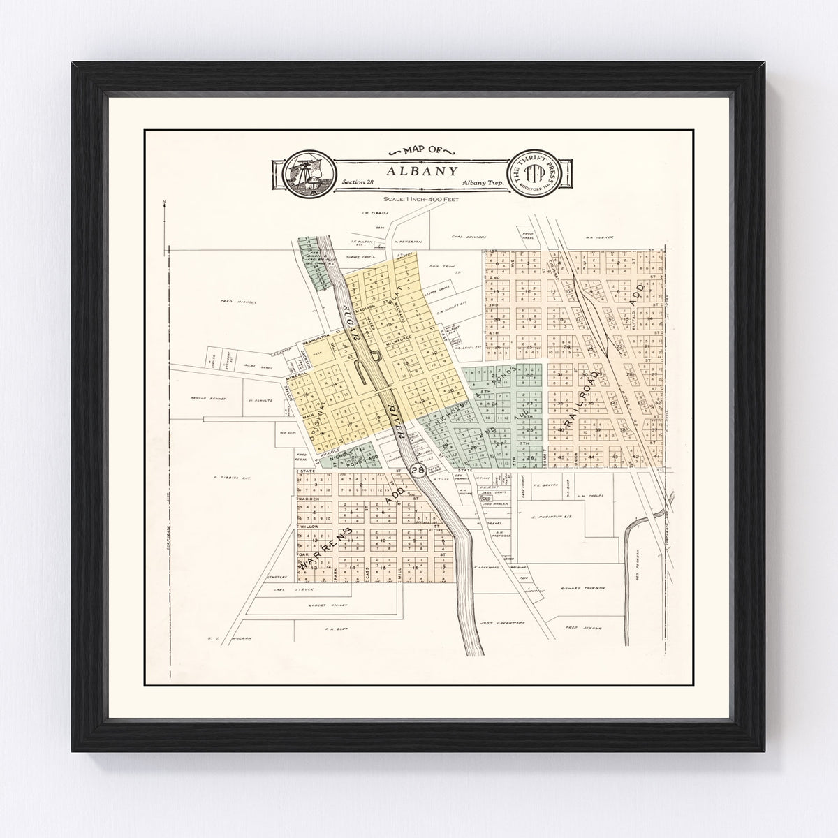 Albany Vintage Map 1931