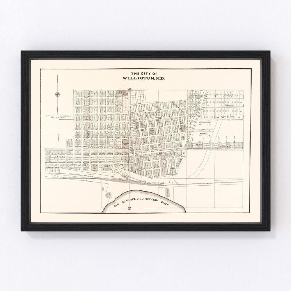 Williston Vintage Map 1937