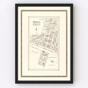 Tioga Vintage Map 1937