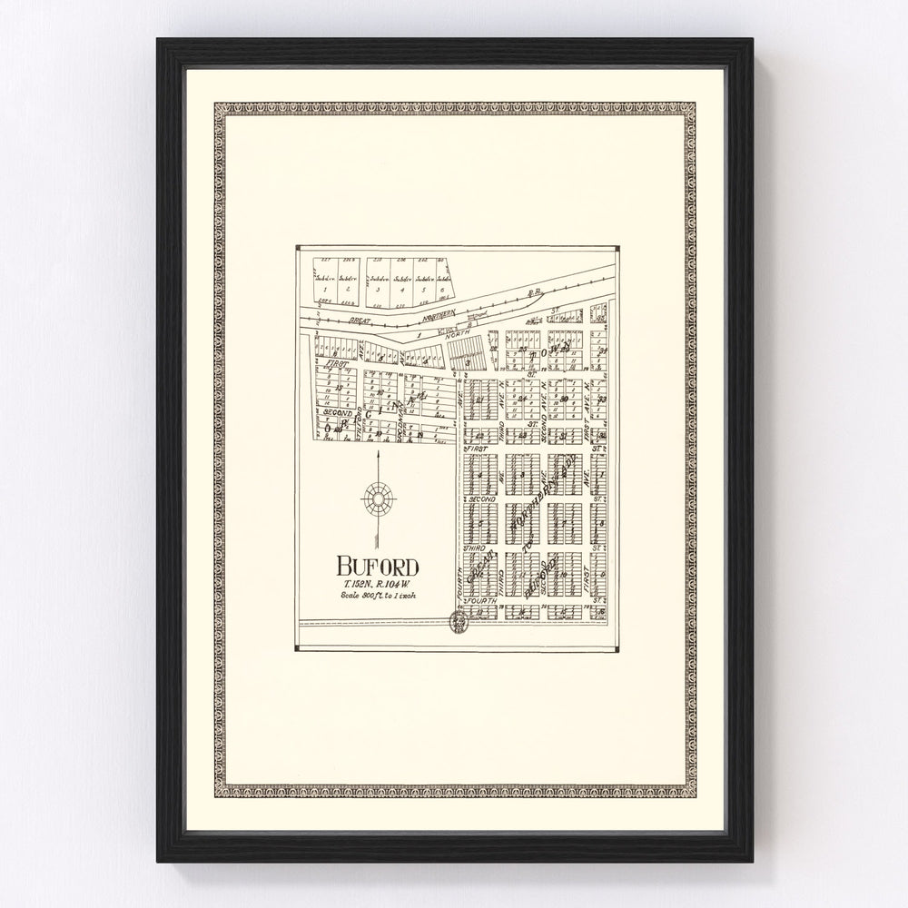 Buford Vintage Map 1937