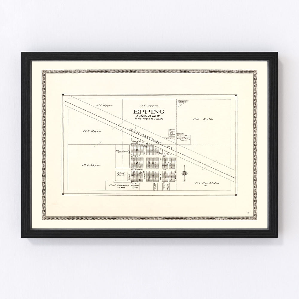 Epping Vintage Map 1937