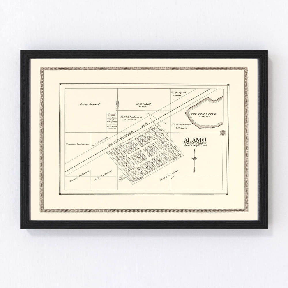 Alamo Vintage Map 1937