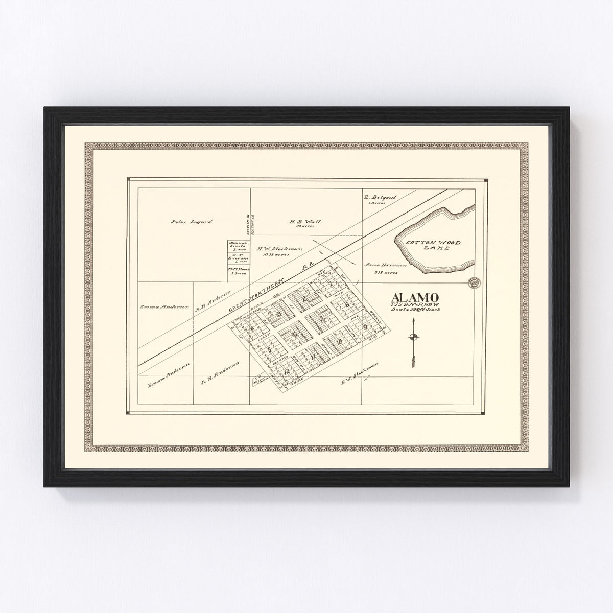 Alamo Vintage Map 1937