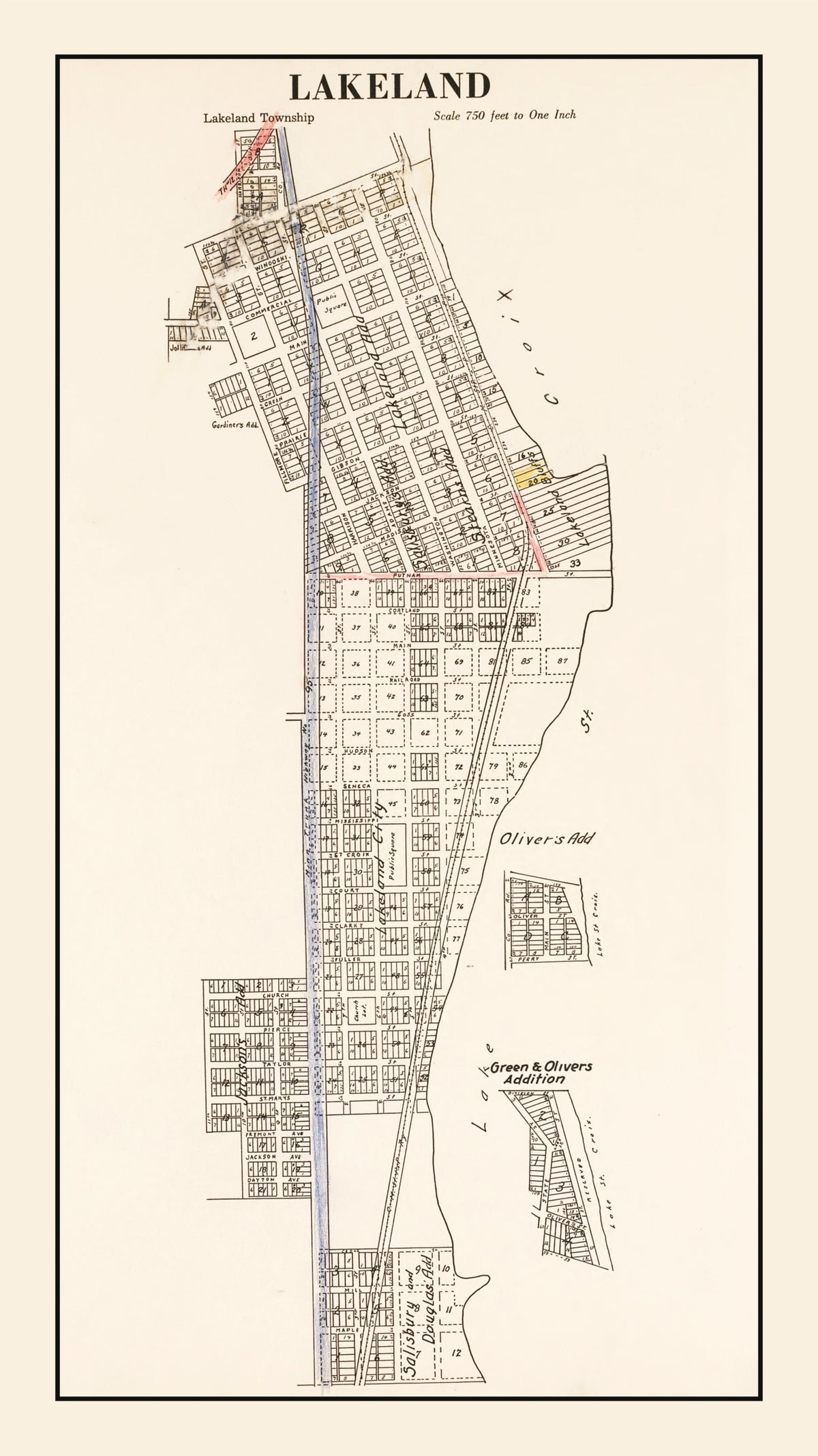 Preview of Vintage Map of Lakeland, Minnesota 1938