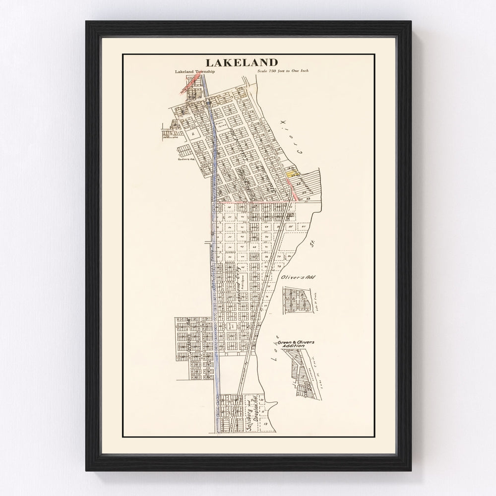 Lakeland Vintage Map 1938