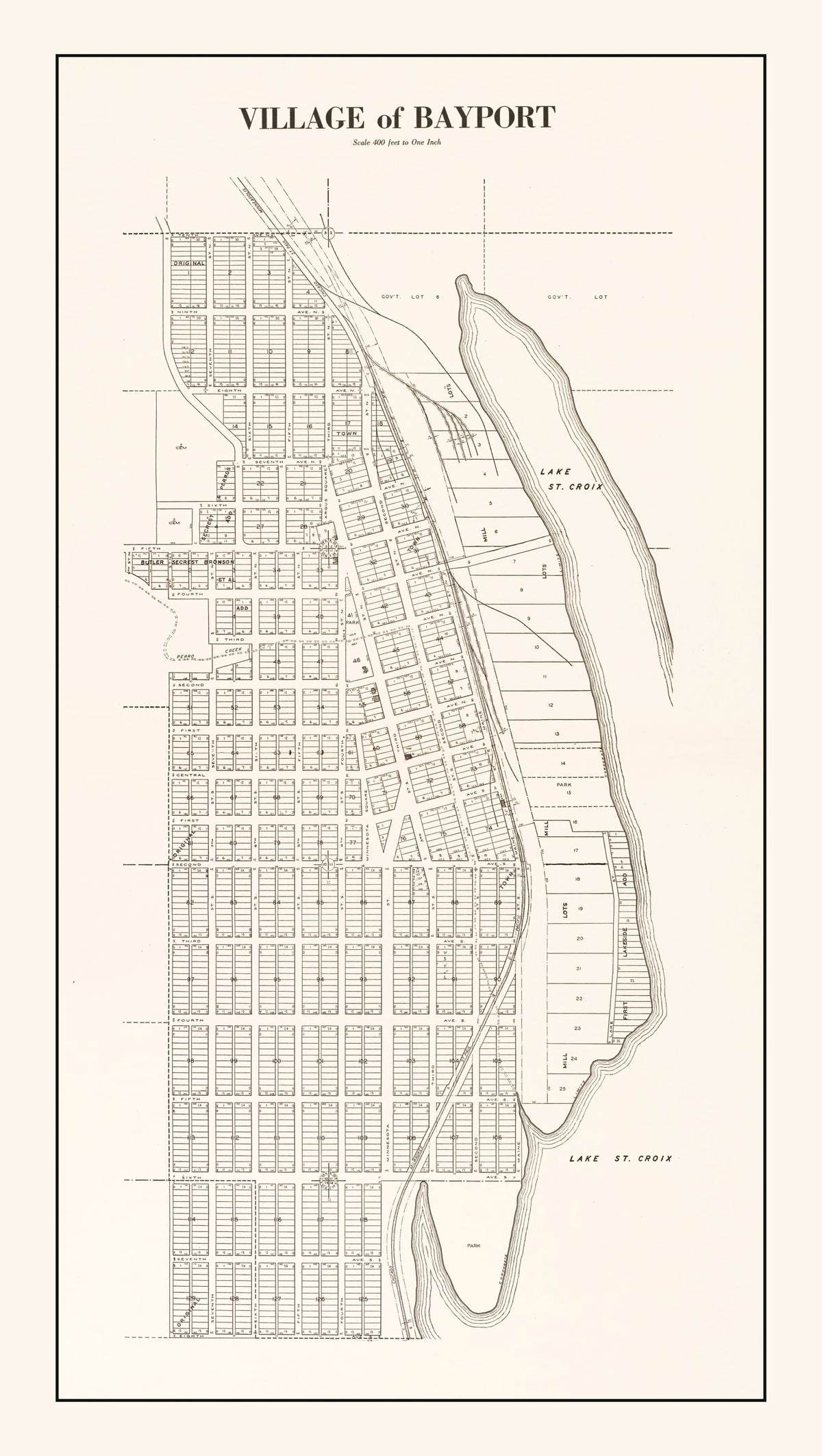 Preview of Vintage Map of Bayport, Minnesota 1938