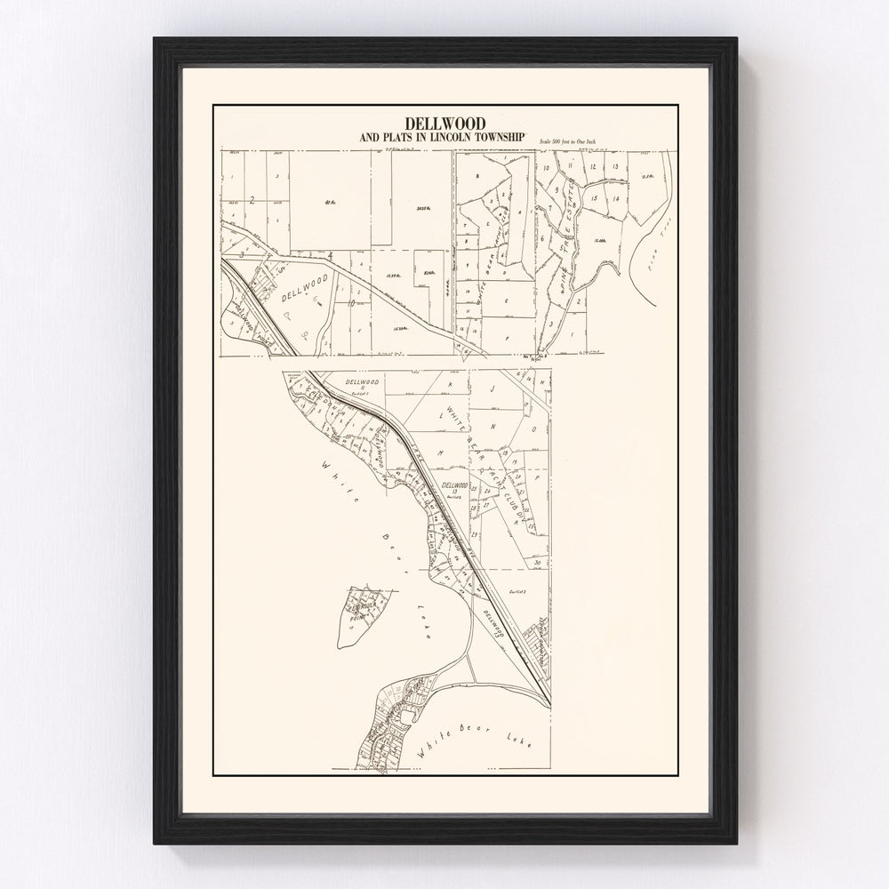 Dellwood Vintage Map 1938