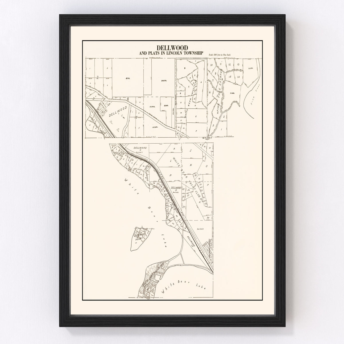 Dellwood Vintage Map 1938