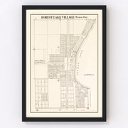 Forest Lake Vintage Map 1938
