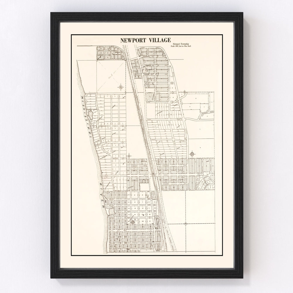 Newport Vintage Map 1938