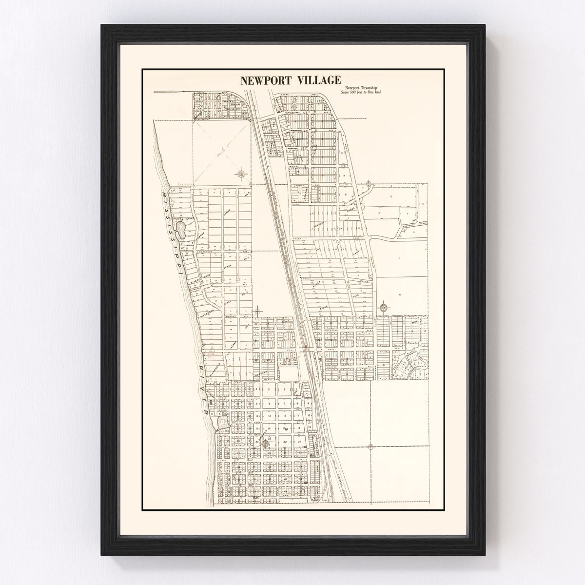 Newport Vintage Map 1938