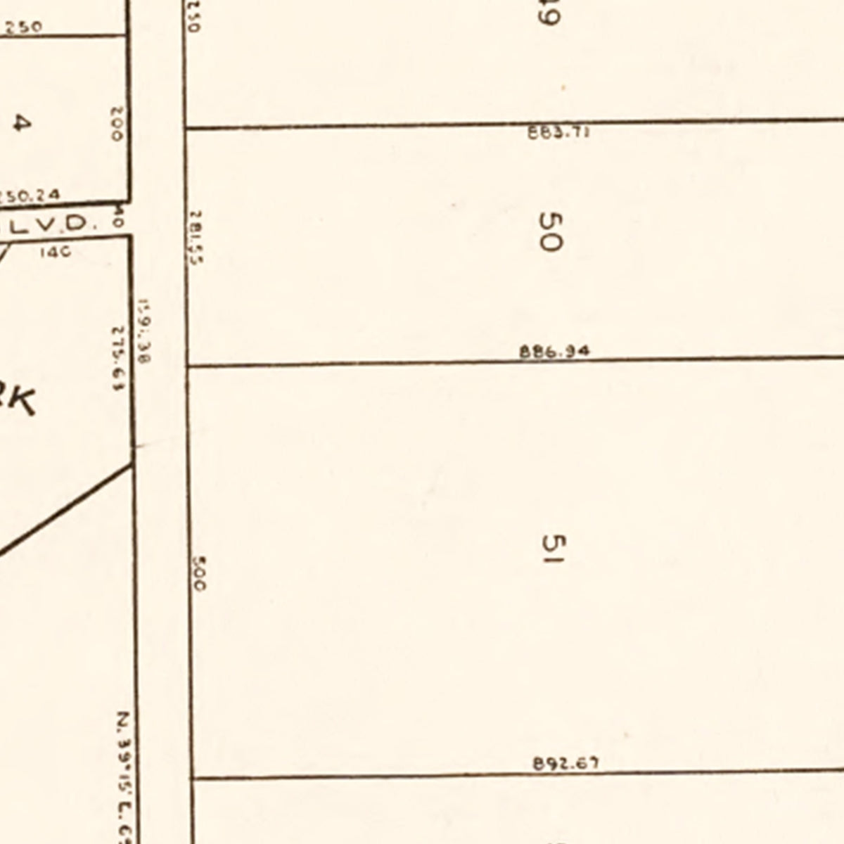 Restored historic details from the 1938 city map of Lake Emlo, Minnesota