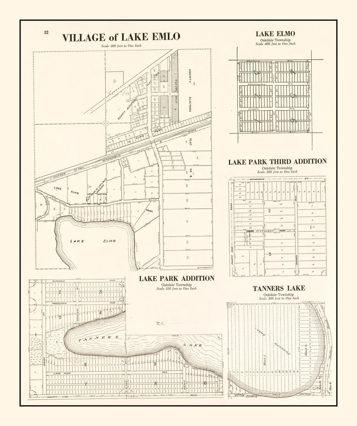 Preview of Vintage Map of Lake Emlo, Minnesota 1938