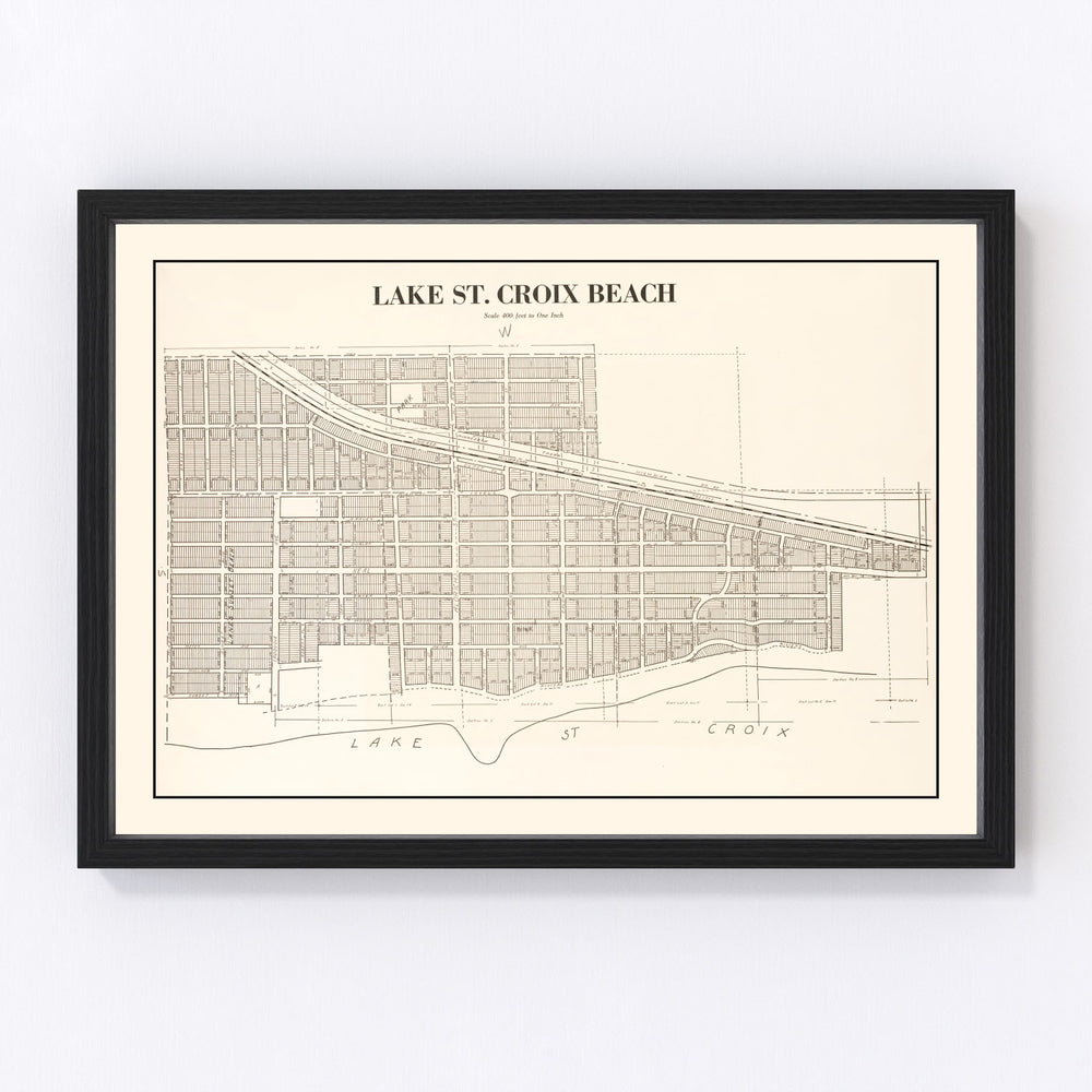Lake St Croix Vintage Map 1938
