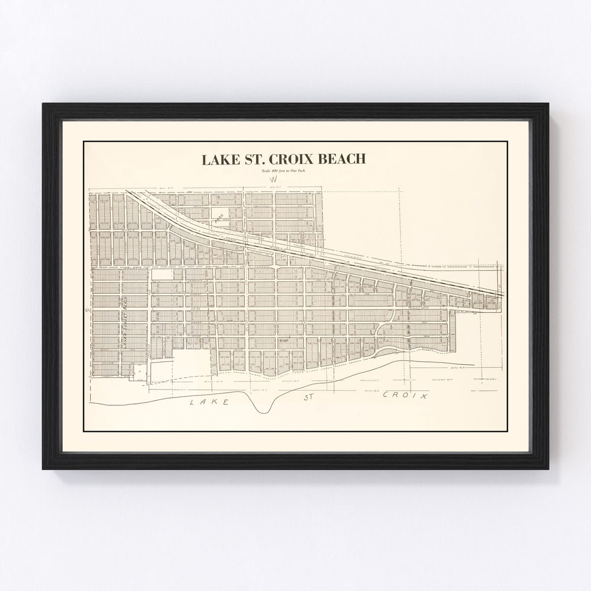 Lake St Croix Vintage Map 1938
